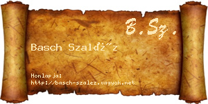 Basch Szaléz névjegykártya